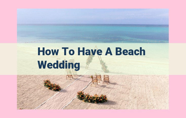 how to have a beach wedding