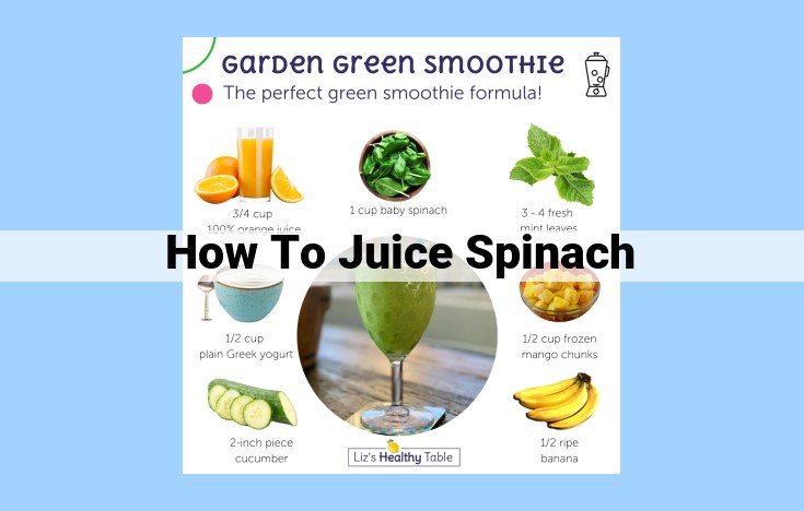 how to juice spinach