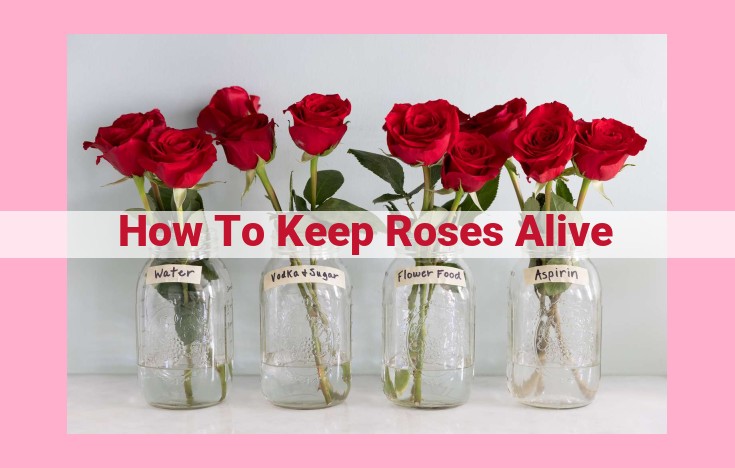 how to keep roses alive