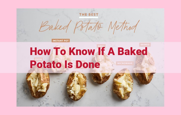 how to know if a baked potato is done