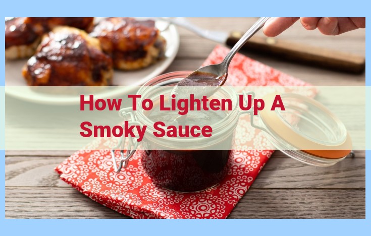 how to lighten up a smoky sauce