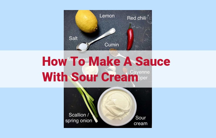 how to make a sauce with sour cream