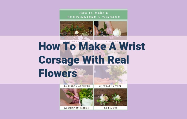 how to make a wrist corsage with real flowers