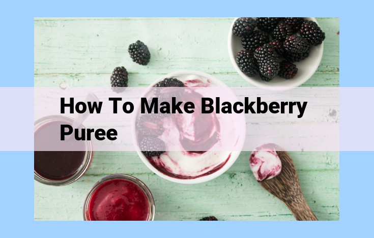 how to make blackberry puree