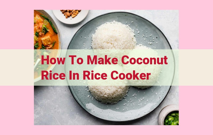 how to make coconut rice in rice cooker