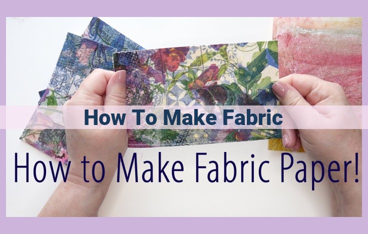 how to make fabric