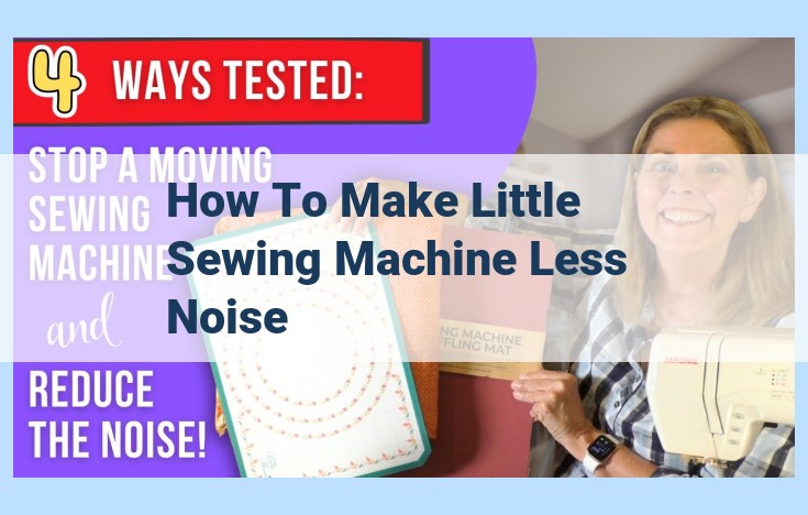 how to make little sewing machine less noise