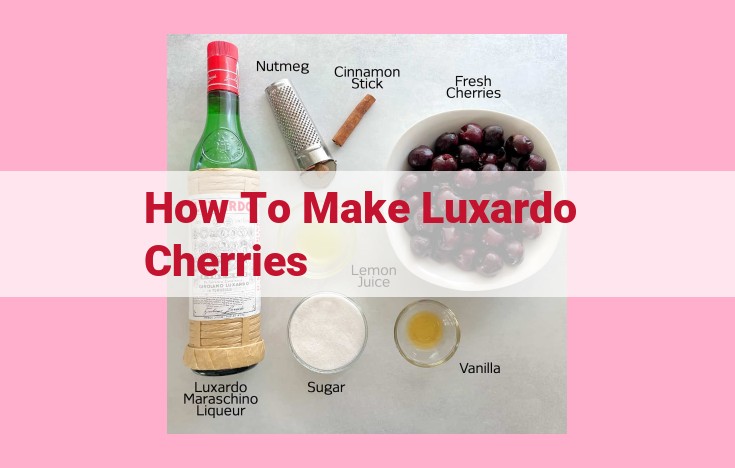 how to make luxardo cherries