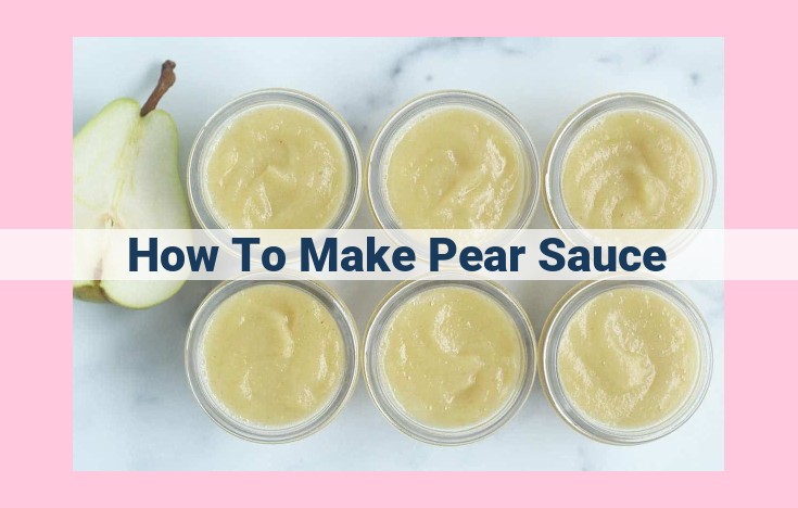 how to make pear sauce