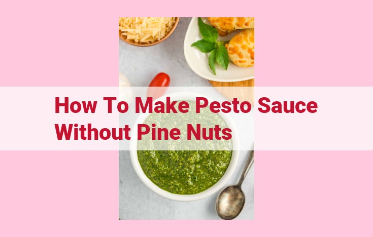 how to make pesto sauce without pine nuts