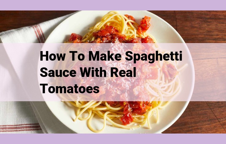 how to make spaghetti sauce with real tomatoes