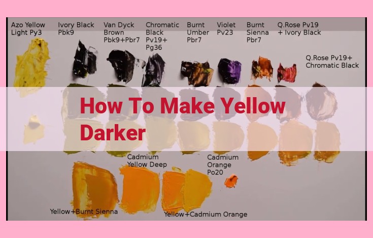 how to make yellow darker