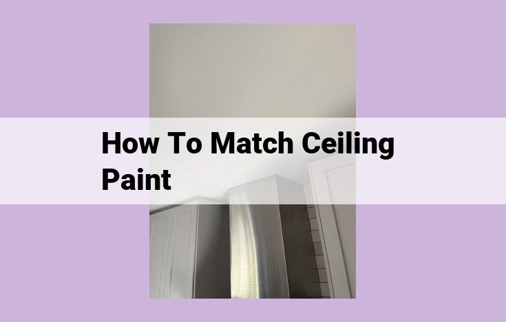 how to match ceiling paint