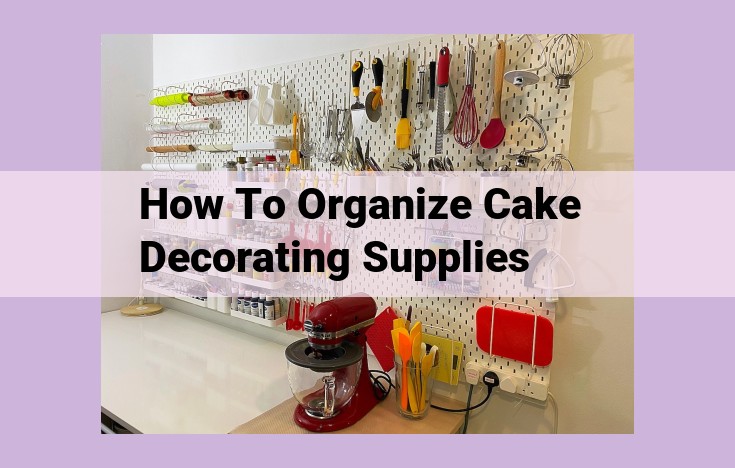 how to organize cake decorating supplies