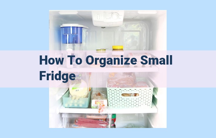 how to organize small fridge