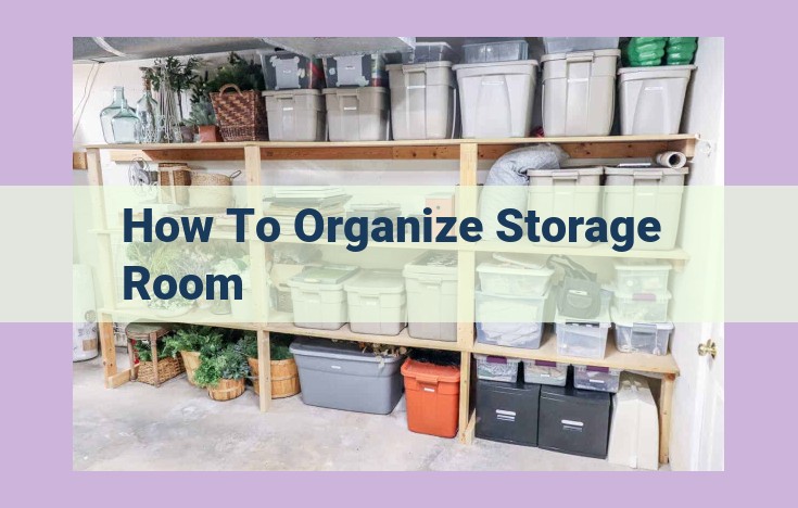 how to organize storage room