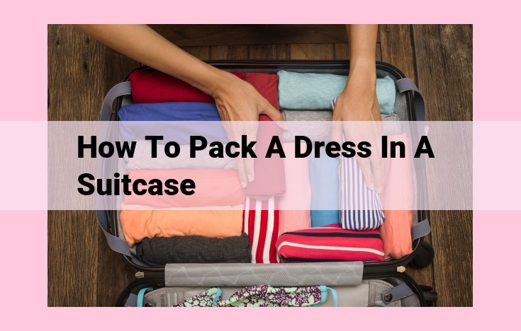 how to pack a dress in a suitcase