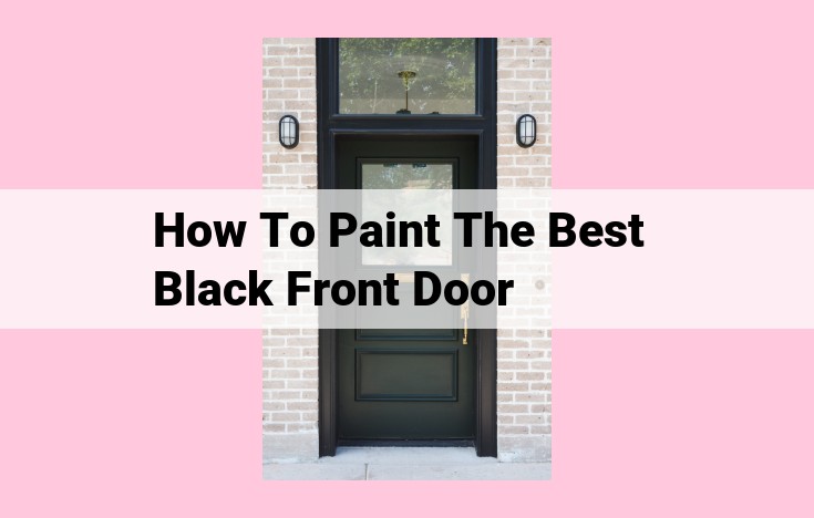 how to paint the best black front door