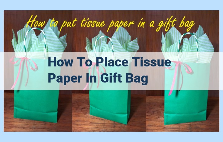 how to place tissue paper in gift bag