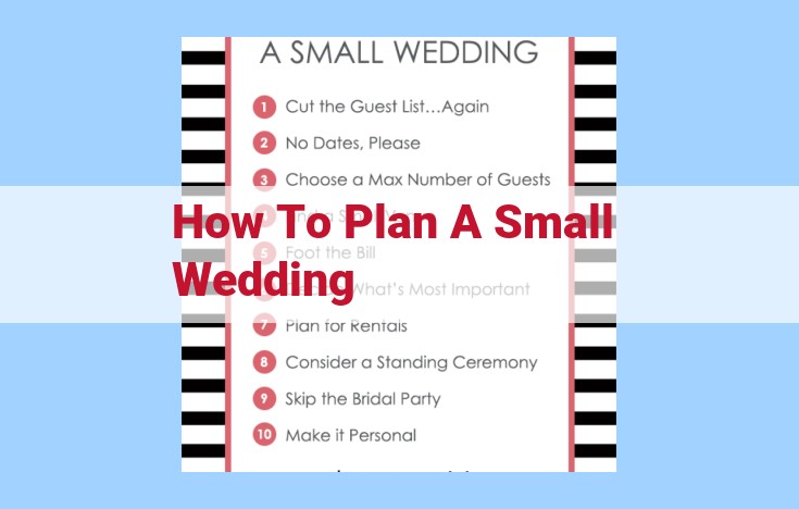 how to plan a small wedding