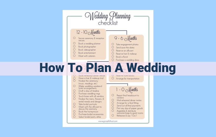 how to plan a wedding