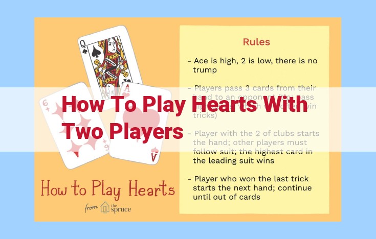 how to play hearts with two players