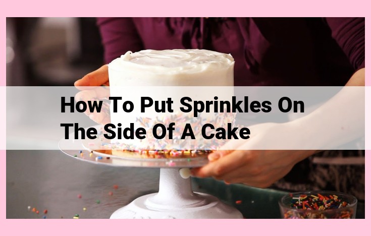 how to put sprinkles on the side of a cake