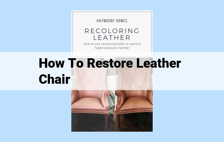 how to restore leather chair