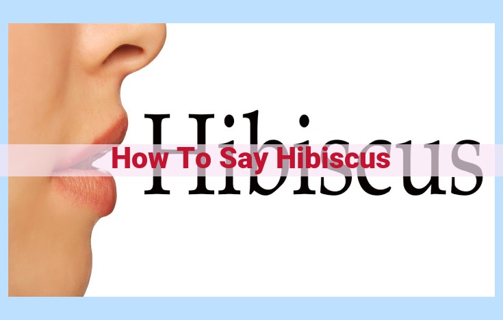 how to say hibiscus