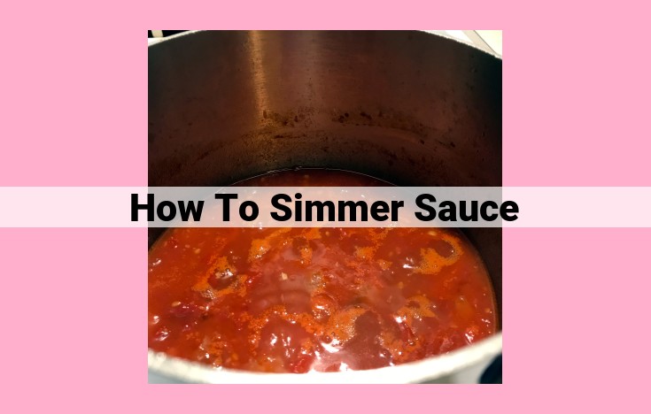 how to simmer sauce