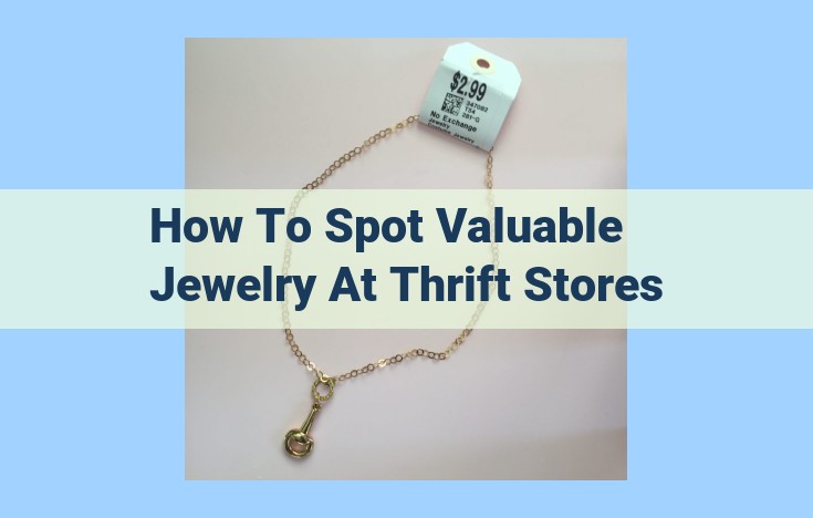 how to spot valuable jewelry at thrift stores