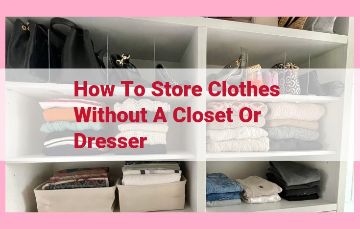 how to store clothes without a closet or dresser