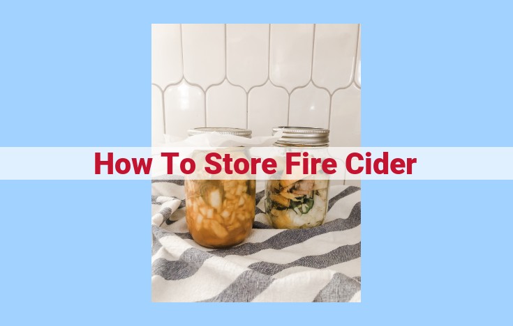 how to store fire cider