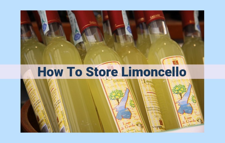 how to store limoncello