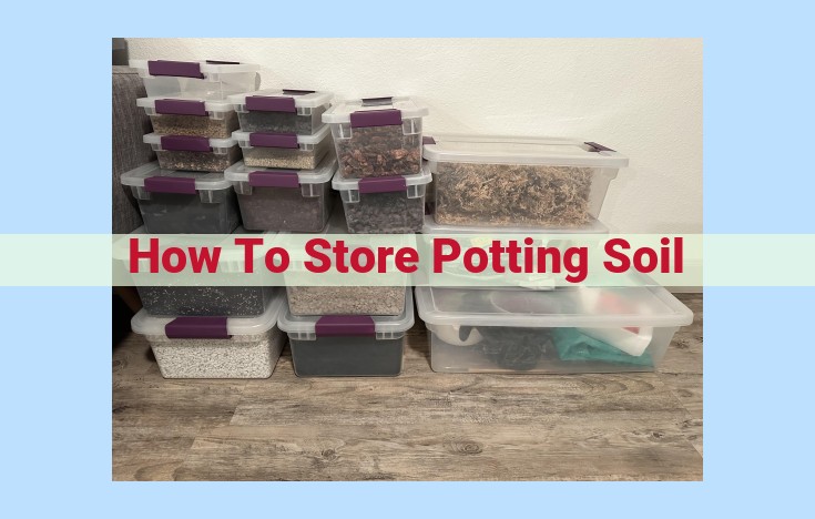 how to store potting soil