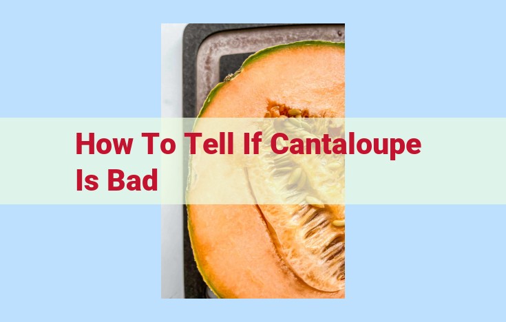 how to tell if cantaloupe is bad