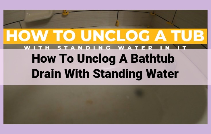 how to unclog a bathtub drain with standing water