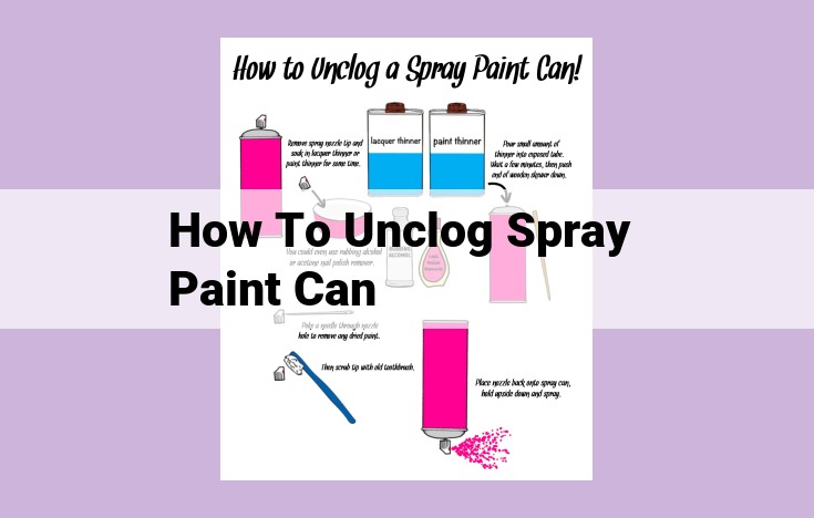 how to unclog spray paint can