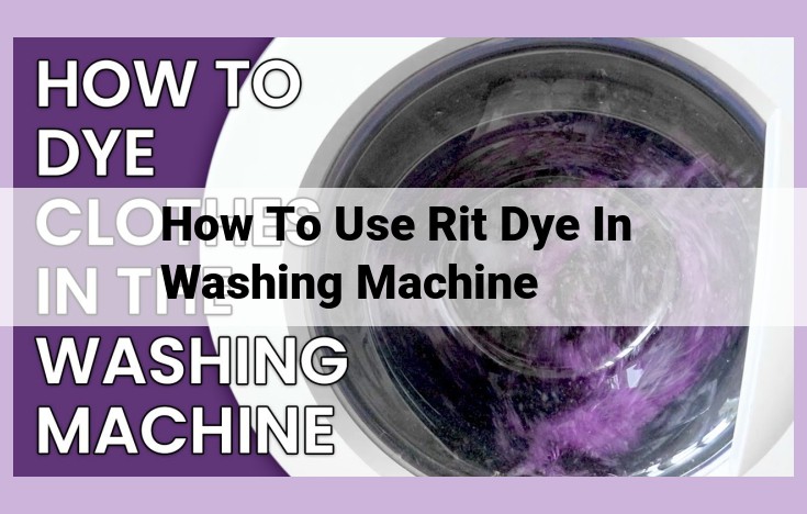 how to use rit dye in washing machine