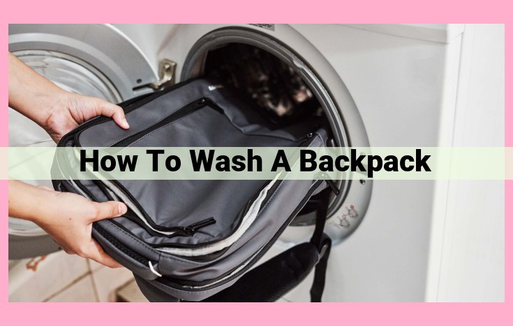 how to wash a backpack