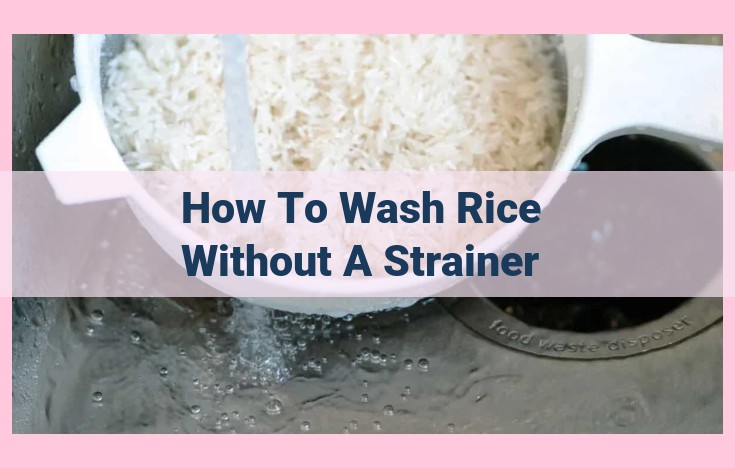 how to wash rice without a strainer