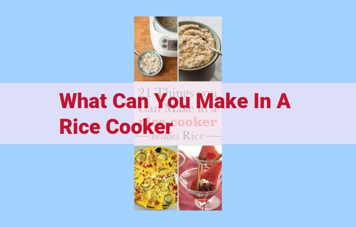 what can you make in a rice cooker