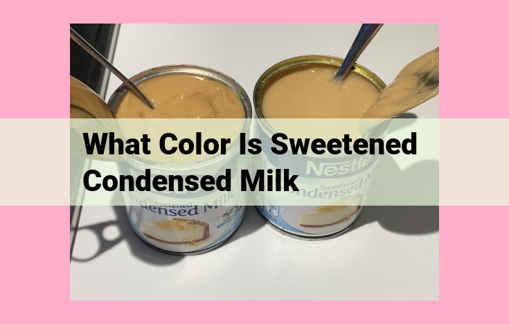 what color is sweetened condensed milk