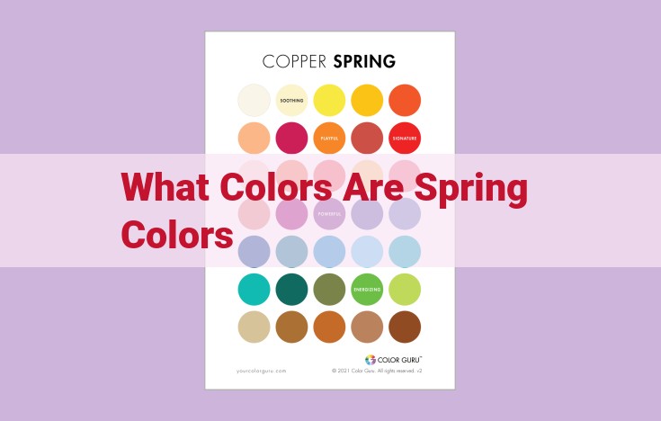 what colors are spring colors