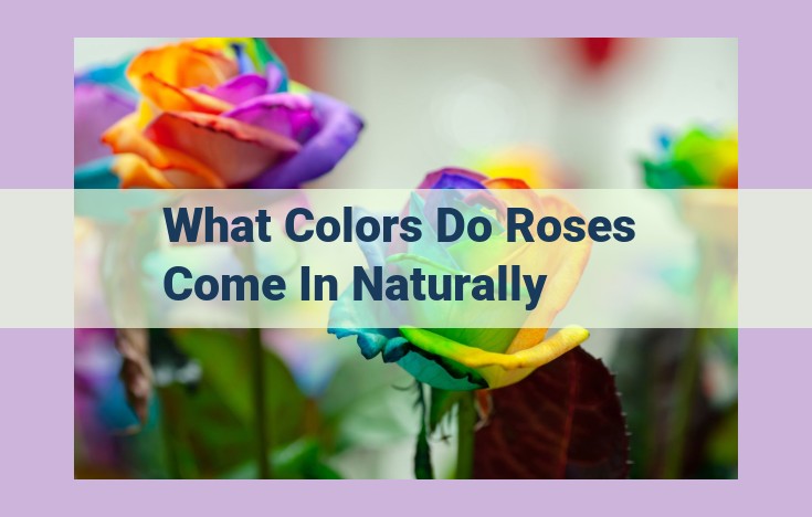 what colors do roses come in naturally