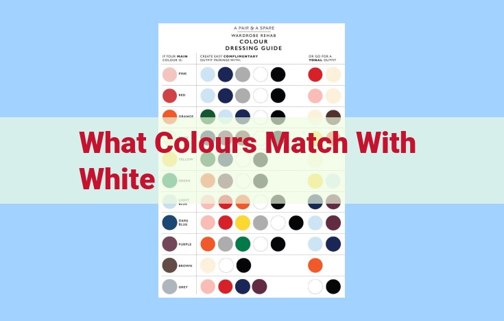 what colours match with white