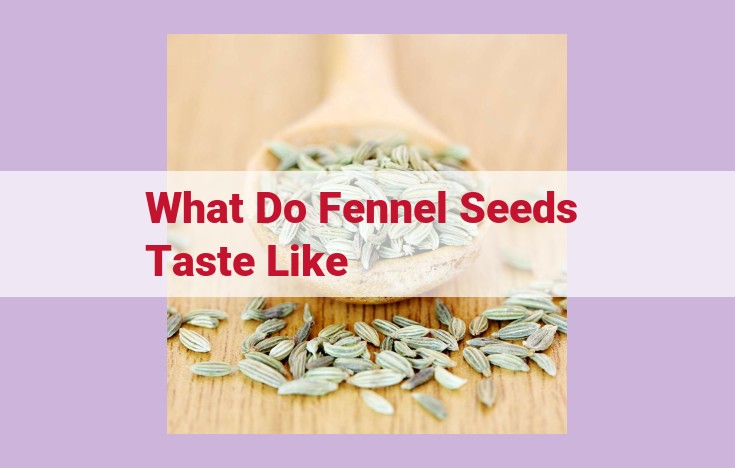 what do fennel seeds taste like