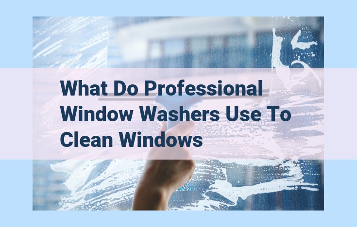 what do professional window washers use to clean windows