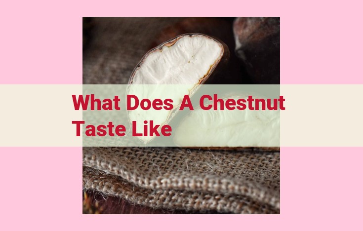 what does a chestnut taste like