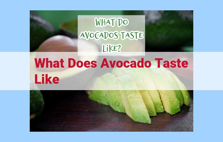 what does avocado taste like